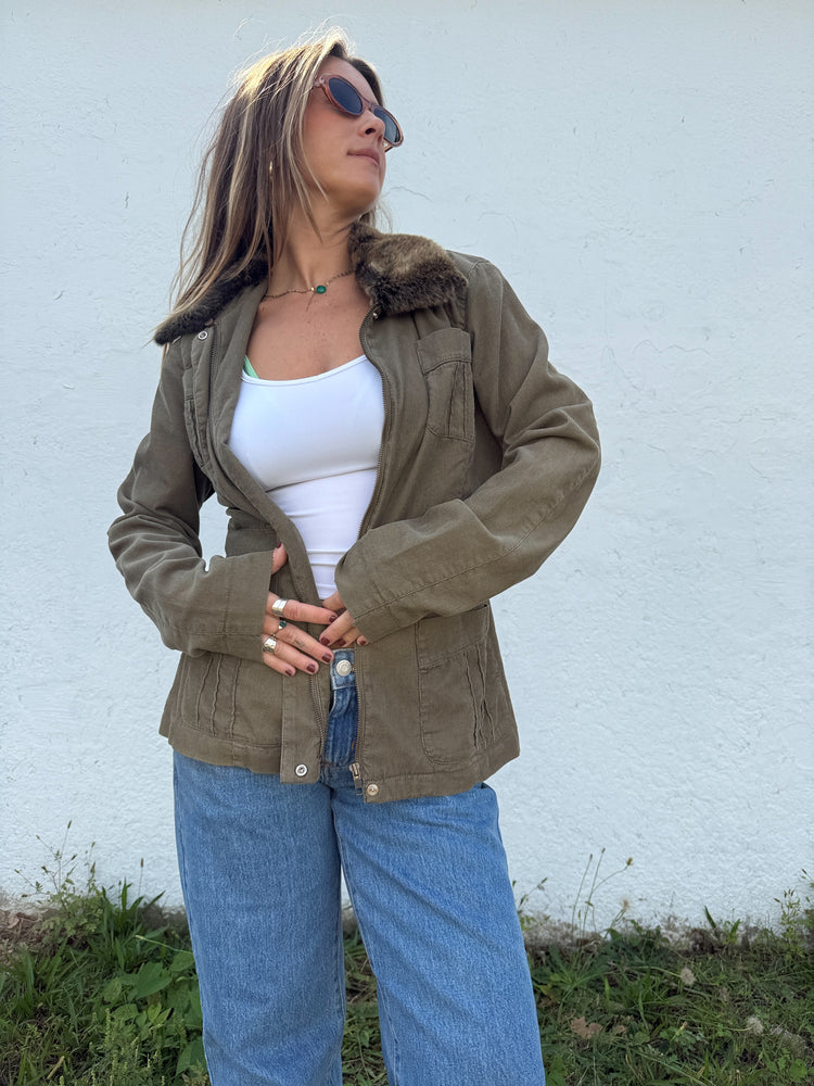 DKNY Faux Fur Jacket