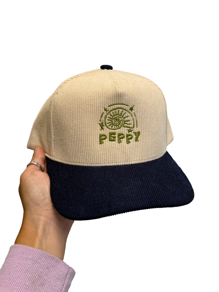 Peppy Cord Hat - Navy Block