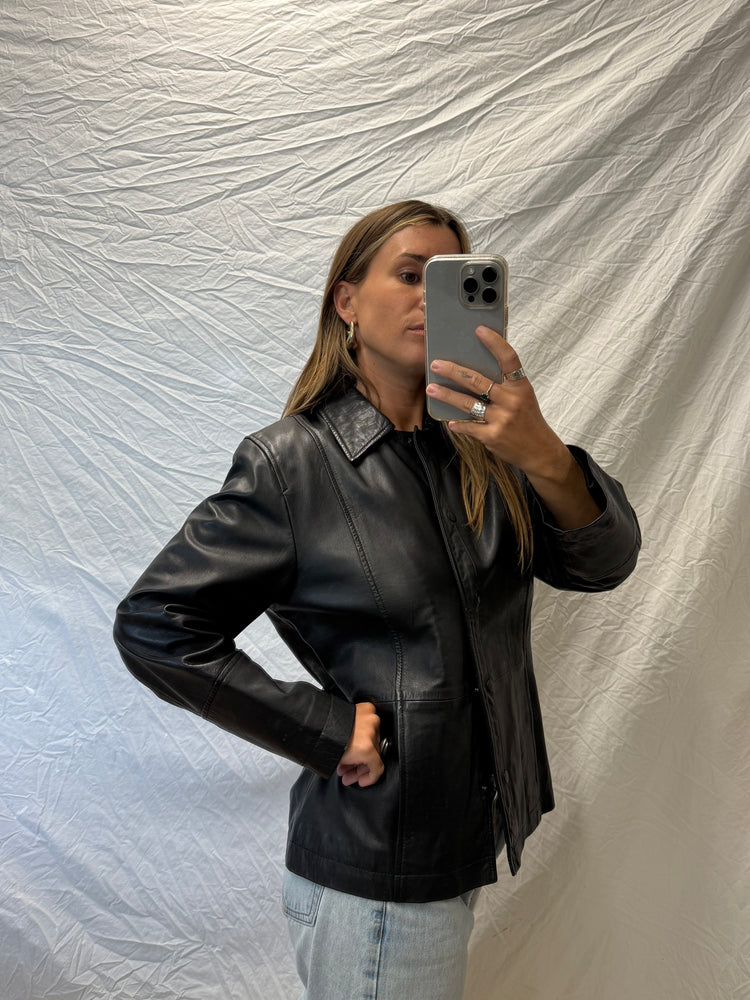 Vintage Onyx Leather Jacket