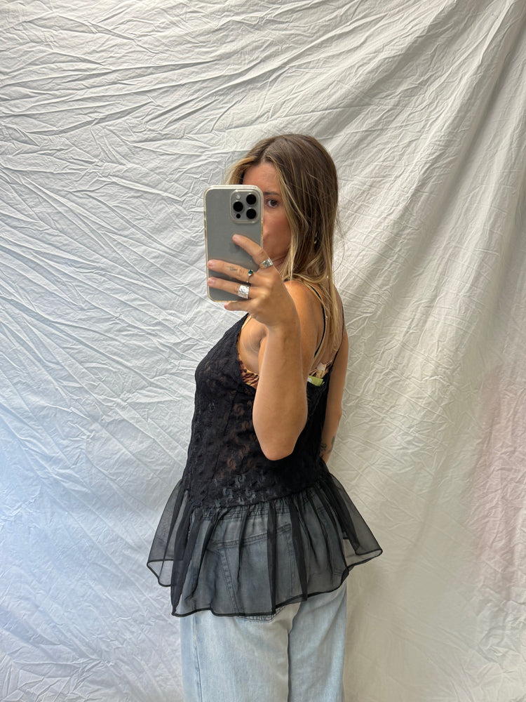 Vintage Sheer Ruffle Cami