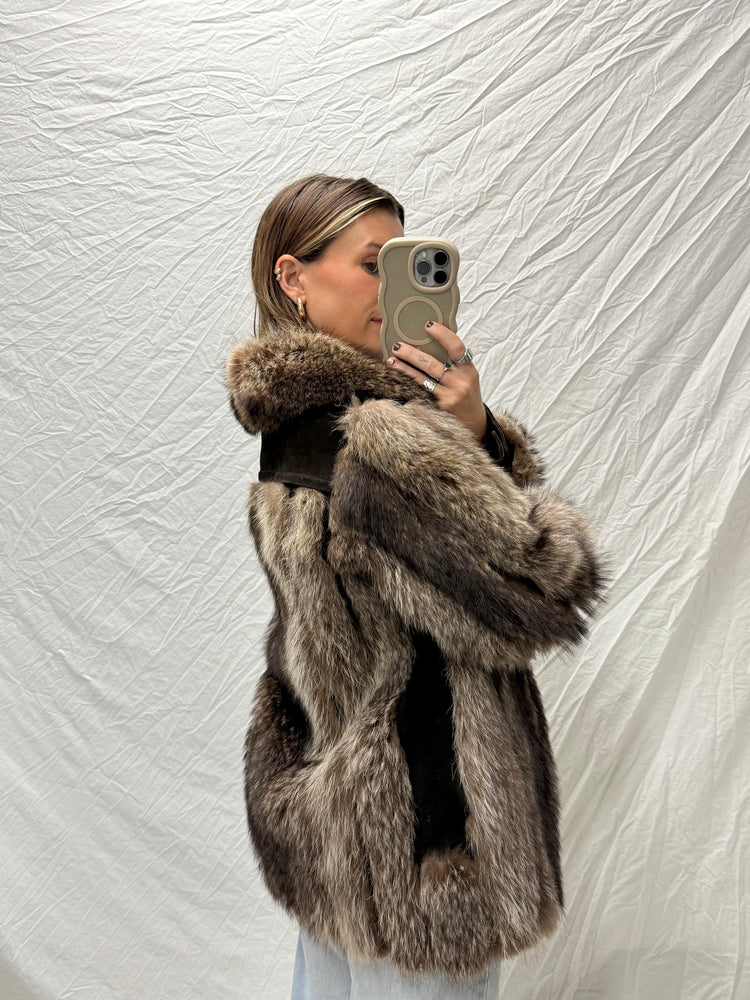 Iconic Vintage Fur + Leather Coat