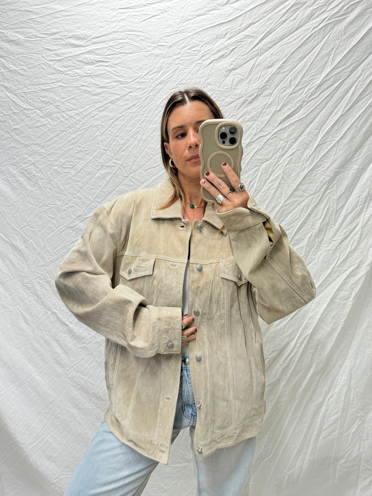 Vintage Sand Suede Jacket
