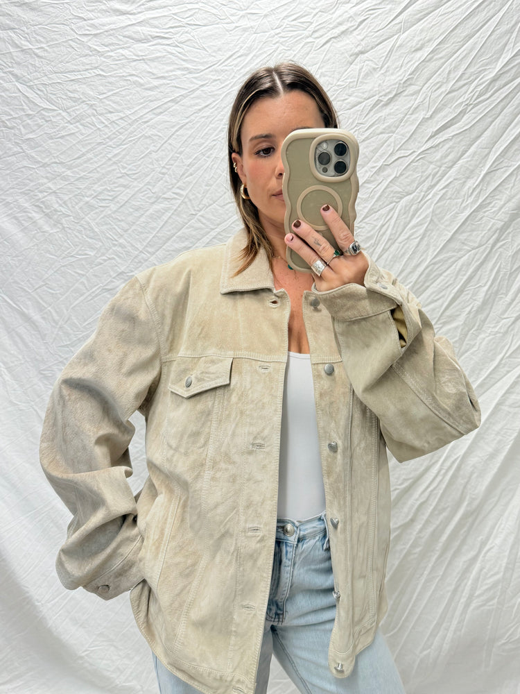 Vintage Sand Suede Jacket