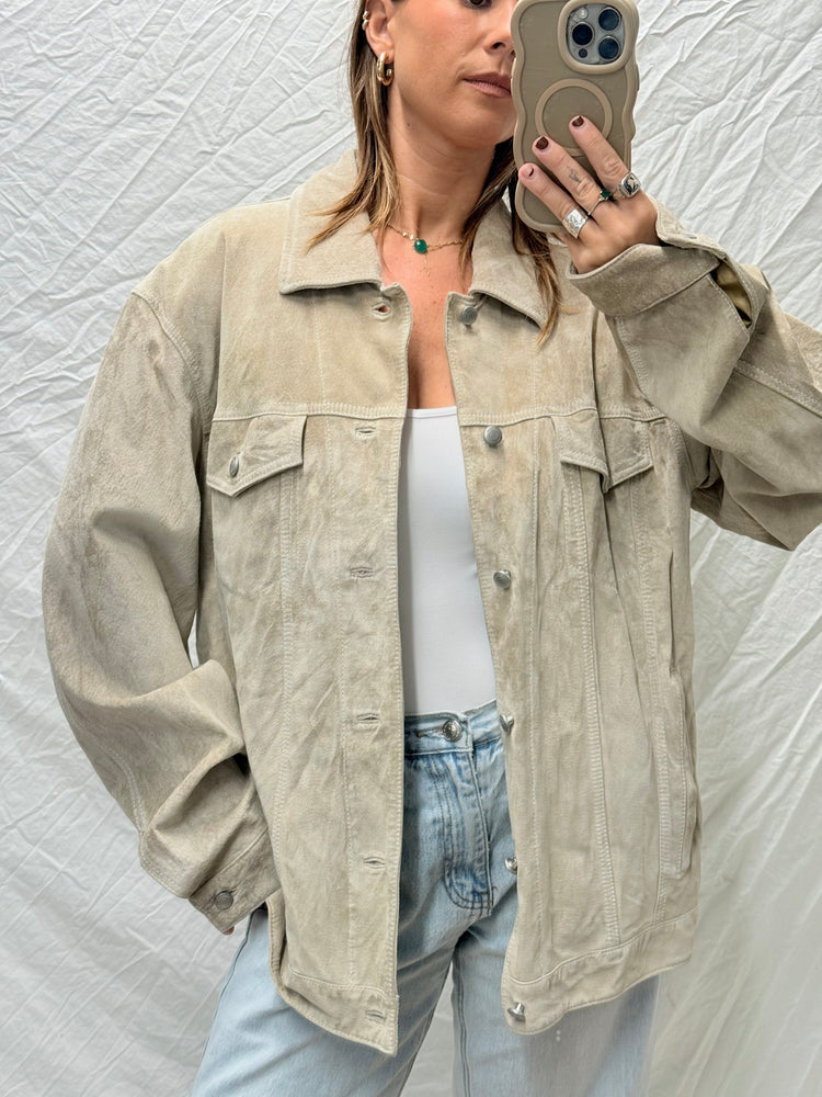 Vintage Sand Suede Jacket