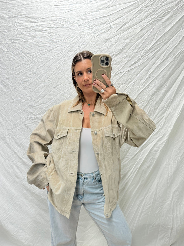 Vintage Sand Suede Jacket