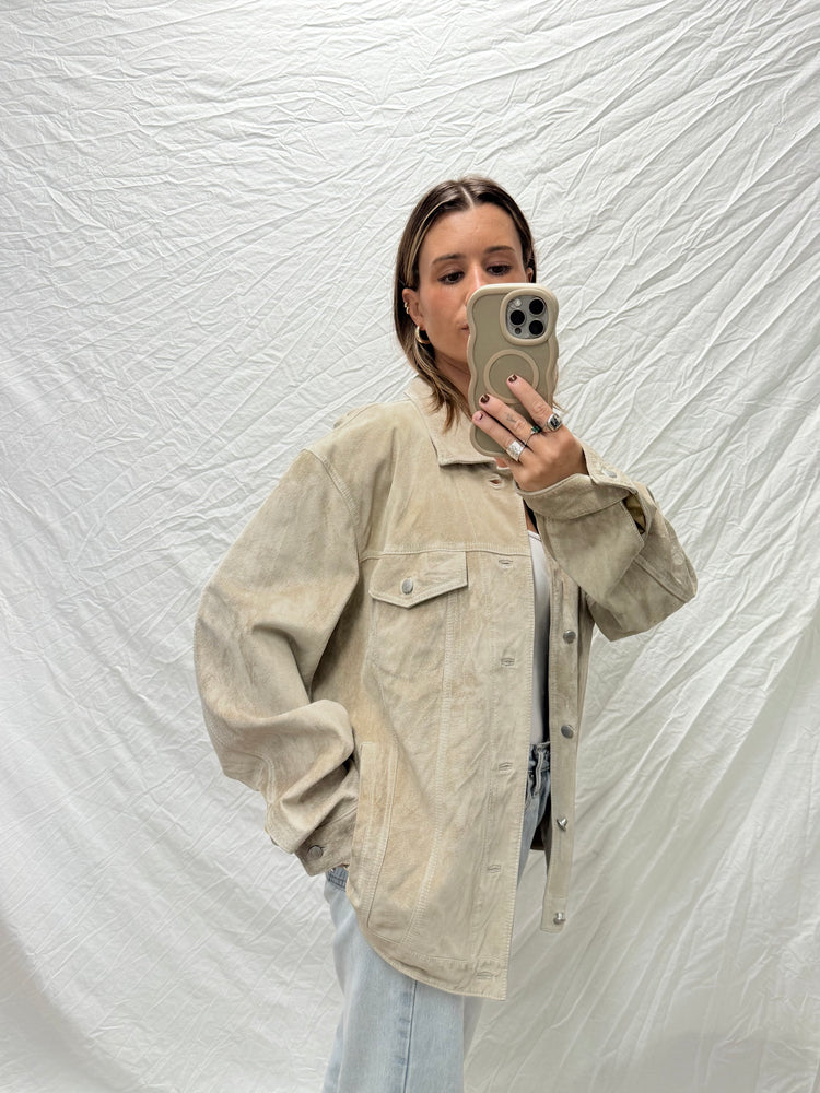 Vintage Sand Suede Jacket