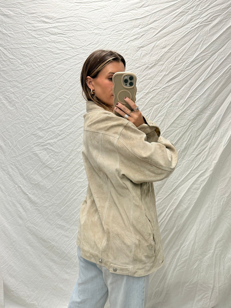 Vintage Sand Suede Jacket