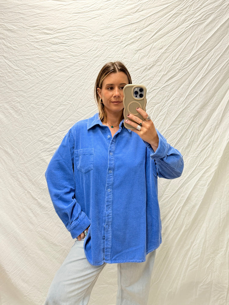 The Perfect 90's Cornflower Blue Cord