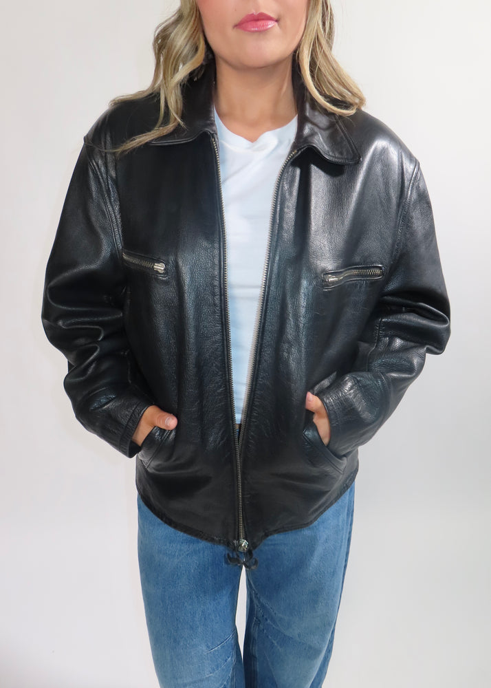 90's Moto Leather Jacket