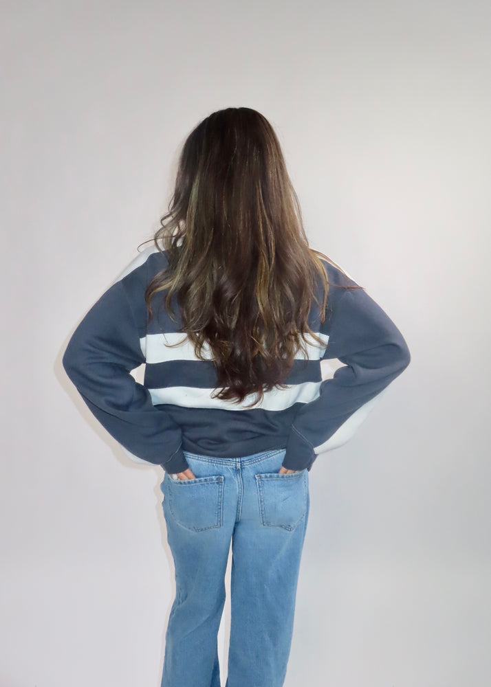 Crochê Azul Crewneck