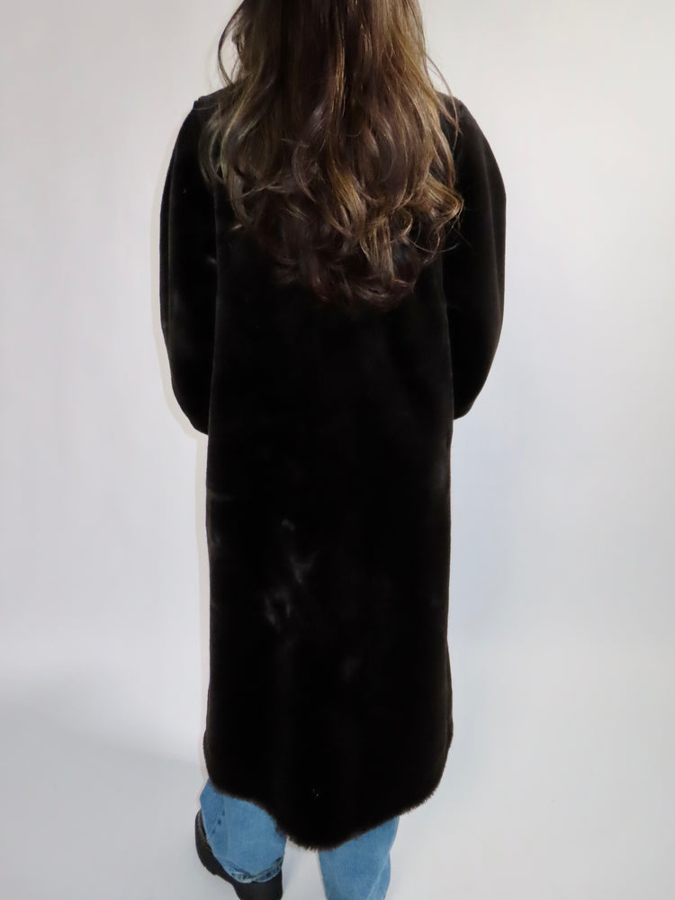 Vintage Mocha Faux Fur Coat