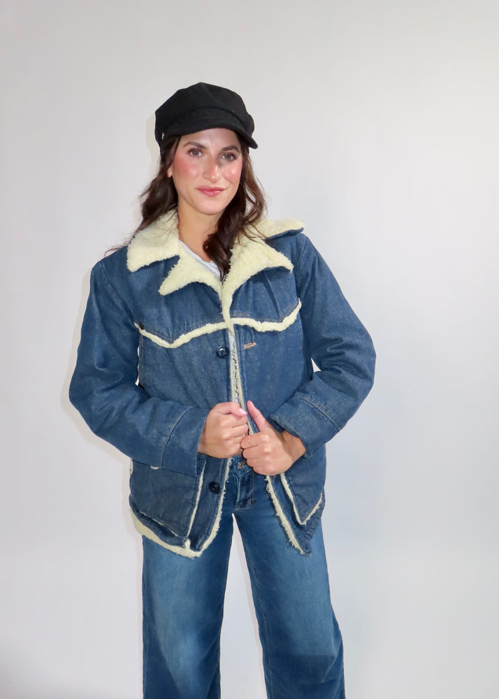70's Sherpa + Denim Jacket