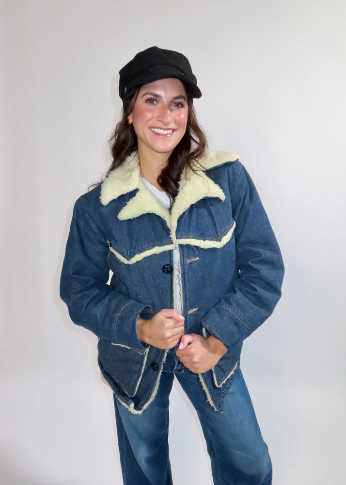 70's Sherpa + Denim Jacket