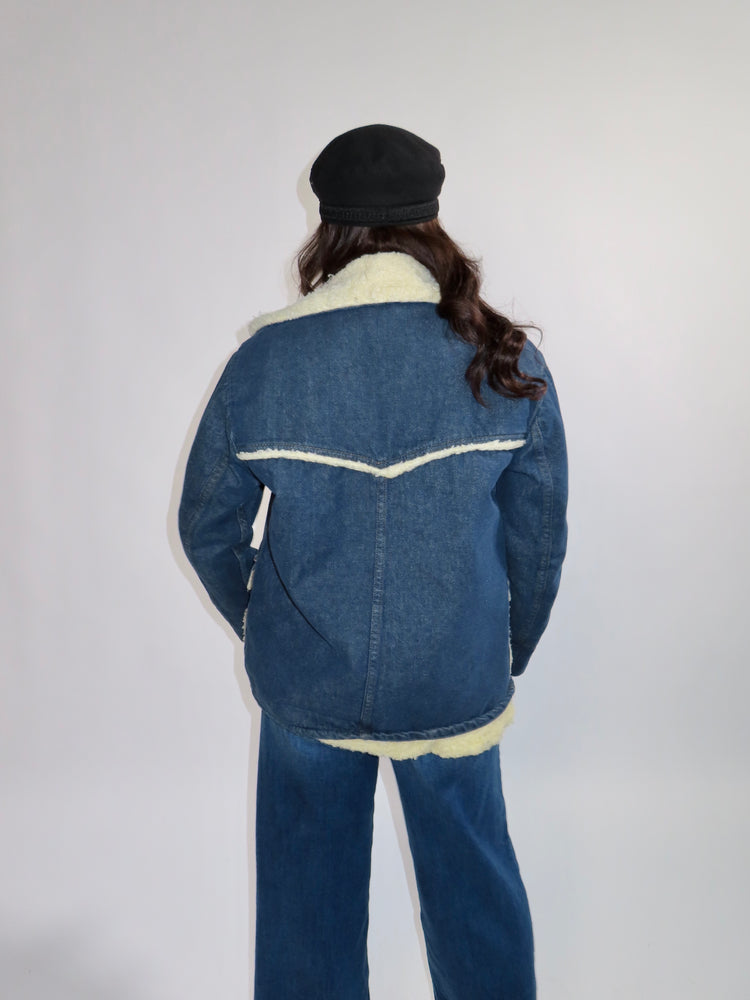 70's Sherpa + Denim Jacket